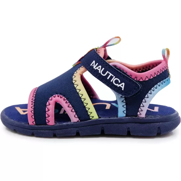 Nautica Kids Sports Sandals  Water Shoes Open Toe Athletic Summer Sandal Boy  Girl Little KidBig KidNavy Tie Dye