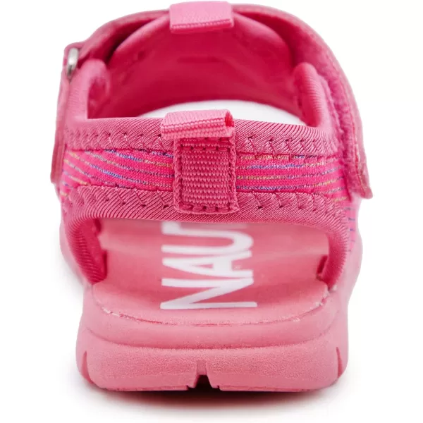 Nautica Kids Sports Sandals  Water Shoes Open Toe Athletic Summer Sandal Boy  Girl Little KidBig KidPink Met Multi Stripe