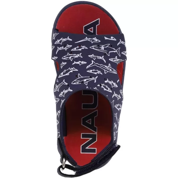 Nautica Kids Sports Sandals  Water Shoes Open Toe Athletic Summer Sandal Boy  Girl Little KidBig KidShark Print 2