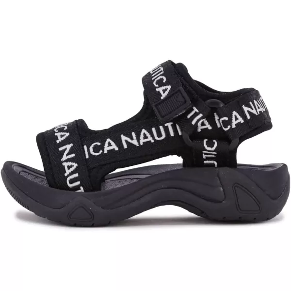 Nautica Kids Sports Sandals Open Toe Athletic Beach Water Shoes Boys  Girls ToddlerLittle KidBig KidBlackaugustus