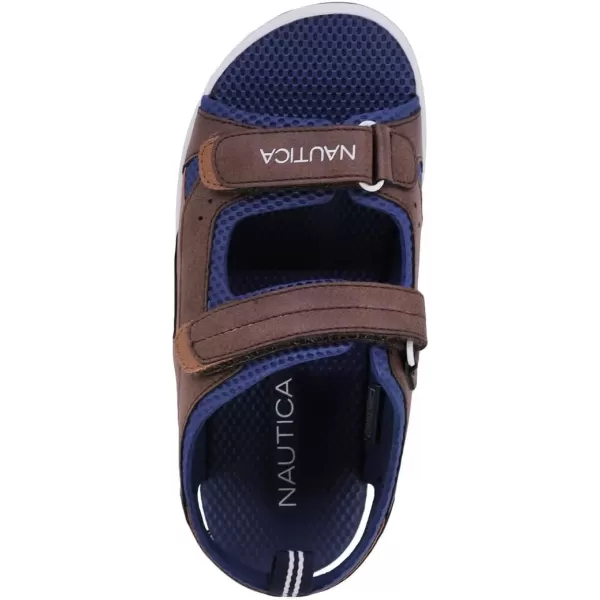 Nautica Kids Sports Sandals Open Toe Athletic Beach Water Shoes Boys  Girls ToddlerLittle KidBig KidBrown Tan Ivoryhelm