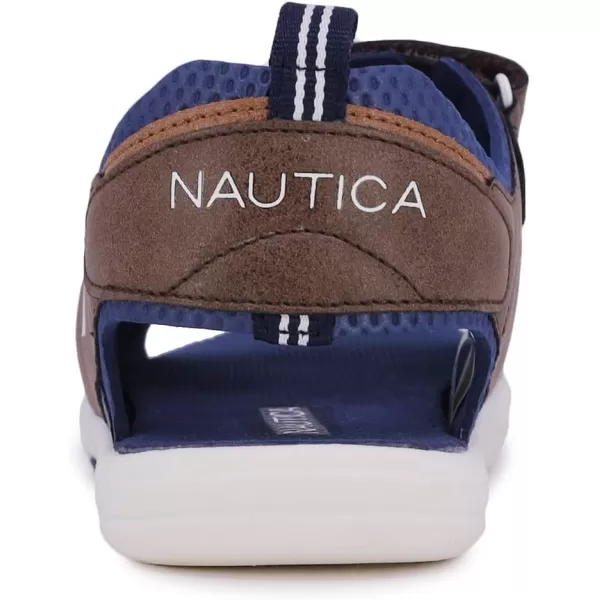 Nautica Kids Sports Sandals Open Toe Athletic Beach Water Shoes Boys  Girls ToddlerLittle KidBig KidBrown Tan Ivoryhelm