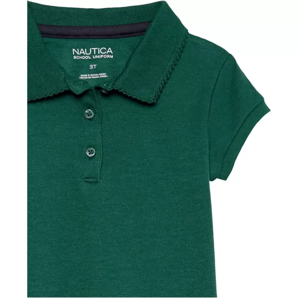 Nautica Little Girls School Uniform Short Sleeve Pique PoloNautica Little Girls School Uniform Short Sleeve Pique Polo