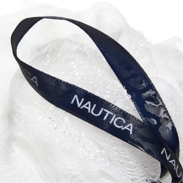 Nautica Loofah Sponge Set  Exfoliating Bath amp Shower Poufs Body Scrubber 6 Pack with Mesh BagNavy