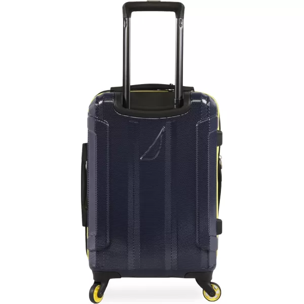 Nautica Maker Hardside Spinner Luggage lightweight NavyYellow CarryOn 21InchNautica Maker Hardside Spinner Luggage lightweight NavyYellow CarryOn 21Inch