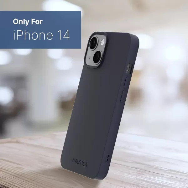 Nautica Matte iPhone 14 Case Ultimate Drop Protection Scratch Protection Soft Touch Thin Design Fashionable Matte Finish Phone Case for iPhone 14 BlackNavy