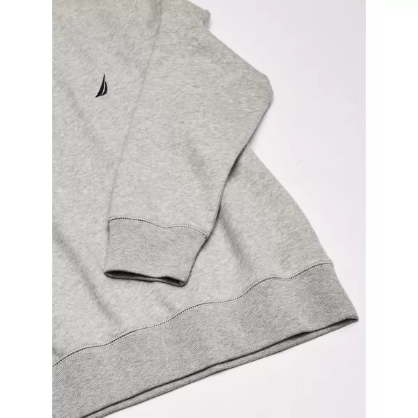 Nautica Mens 14 Zip Pieced Fleece SweatshirtGrey Heather