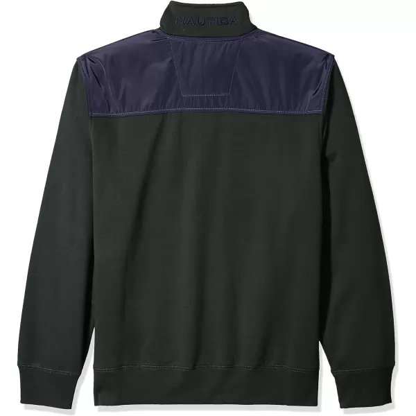 Nautica Mens 14 Zip Pieced Fleece SweatshirtKelp Seas