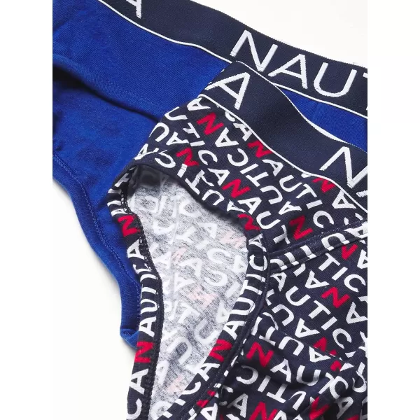 Nautica Mens 3 Pack Cotton Stretch BriefWindsurfAeroNautica Logo Print