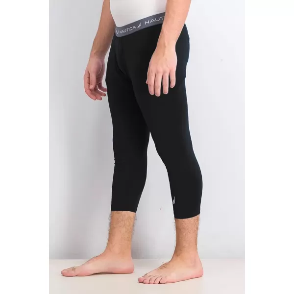 Nautica Mens 34 Length Base Layer Performance Pant with Dri Fusion TechBlack