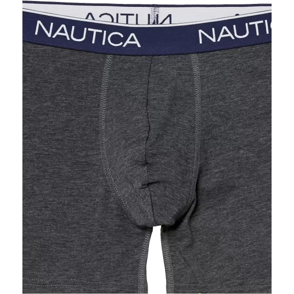 Nautica Mens 4 Pack Heather Stretch Boxer Brief2 Charcoal Heather2 Light Grey Heather