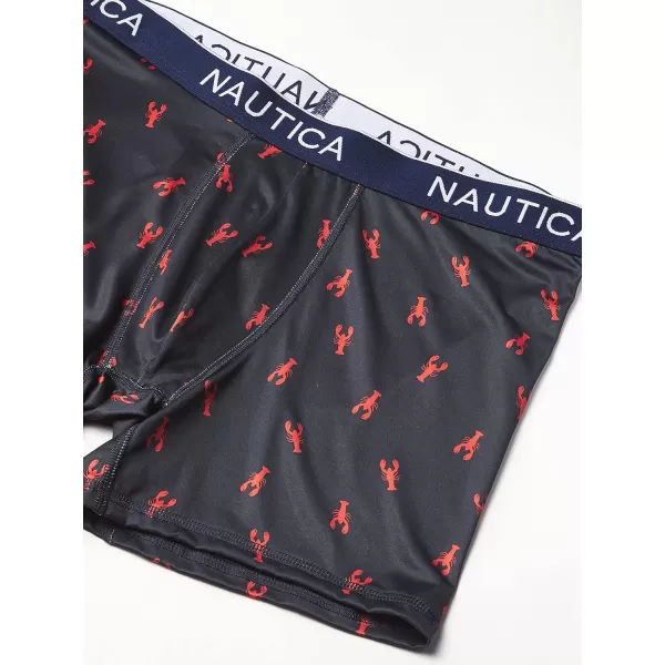 Nautica Mens 4 Pack Micro Boxer Brief2 BlackNautica RedLobsterblack