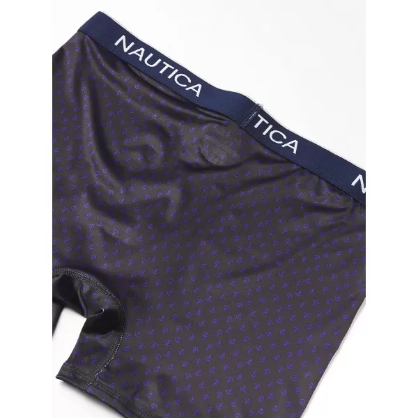 Nautica Mens 4 Pack Micro Boxer Brief2 BlackSea CobaltAnchorsea Cobalt