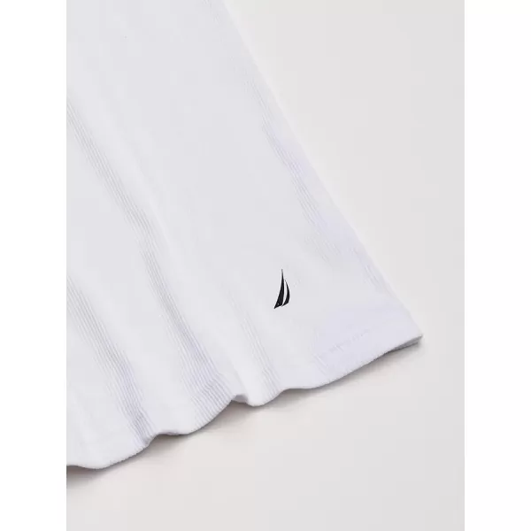 Nautica Mens 4 Pack Ribbed Cotton TankWhite