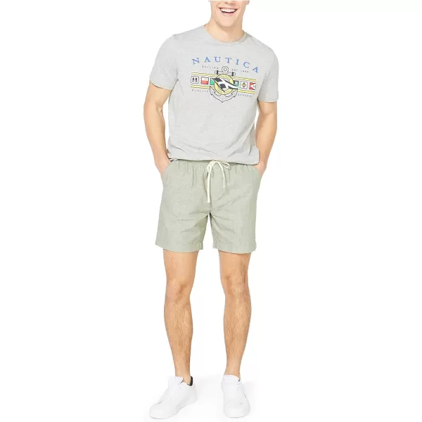 Nautica Mens 7 Classic Fit Boardwalk ShortsHillside Olive