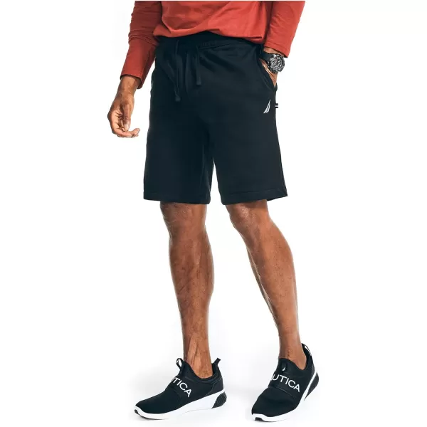 Nautica Mens 9 Solid Fleece ShortTrue Black