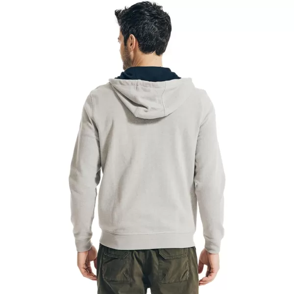 Nautica Mens Anchor Fleece FullZip HoodieFallWinter 2024 Smoke Grey Heather