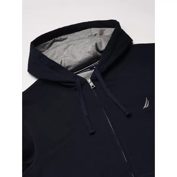 Nautica Mens Anchor Fleece FullZip HoodieTrue Navy