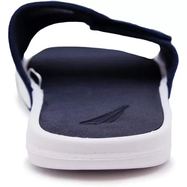 Nautica Mens Athletic Slide Adjustable Straps Comfort SandalWideMedium WidthNavy Benton