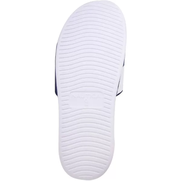 Nautica Mens Athletic Slide Adjustable Straps Comfort SandalWideMedium WidthNavy Benton