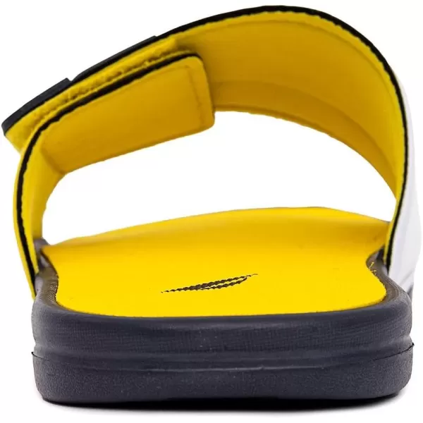 Nautica Mens Athletic Slide Adjustable Straps Comfort SandalWideMedium WidthYellow