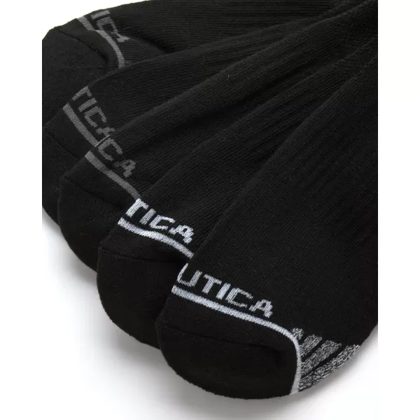 Nautica Mens Athletic Socks  Cushioned Crew Socks 5 PackBlack