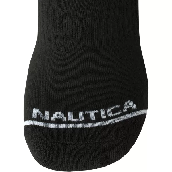 Nautica Mens Athletic Socks  Cushioned Crew Socks 5 PackBlack