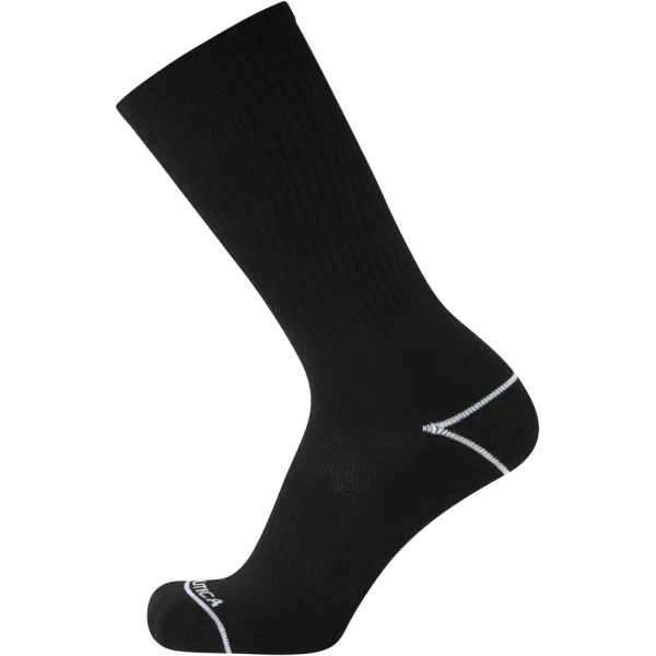 Nautica Mens Athletic Socks  Cushioned Crew Socks 5 PackBlack