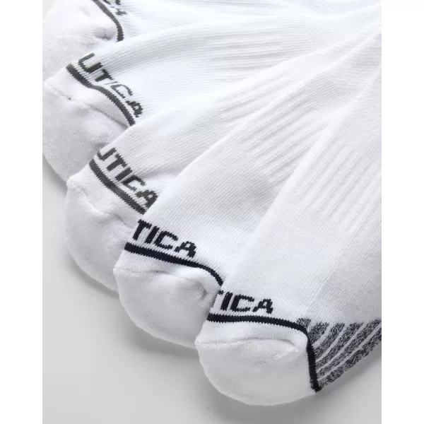 Nautica Mens Athletic Socks  Cushioned Crew Socks 5 PackWhite