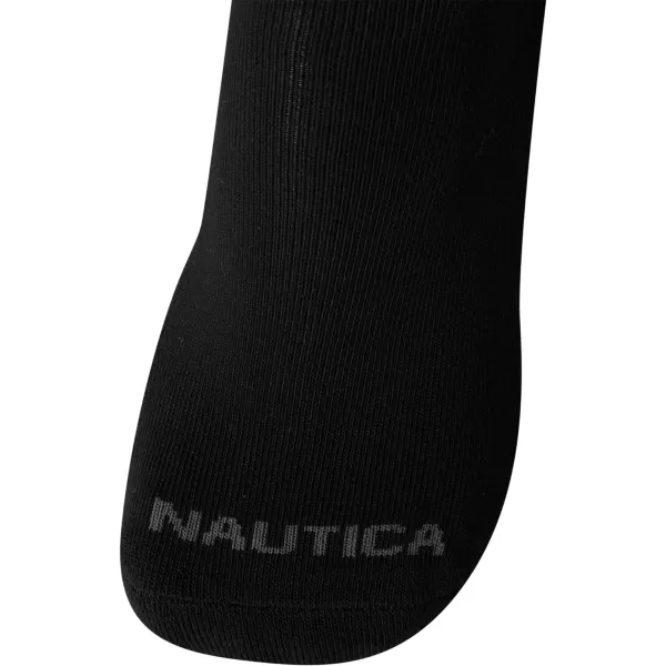 Nautica Mens Athletic Socks  Cushioned Low Cut Socks 6 8 12 PackBlack