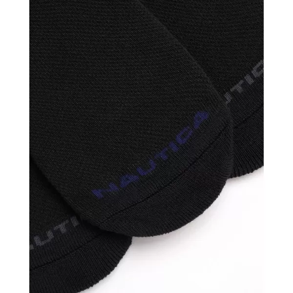 Nautica Mens Athletic Socks  Cushioned Low Cut Socks 6 8 12 PackBlack 6 Pack