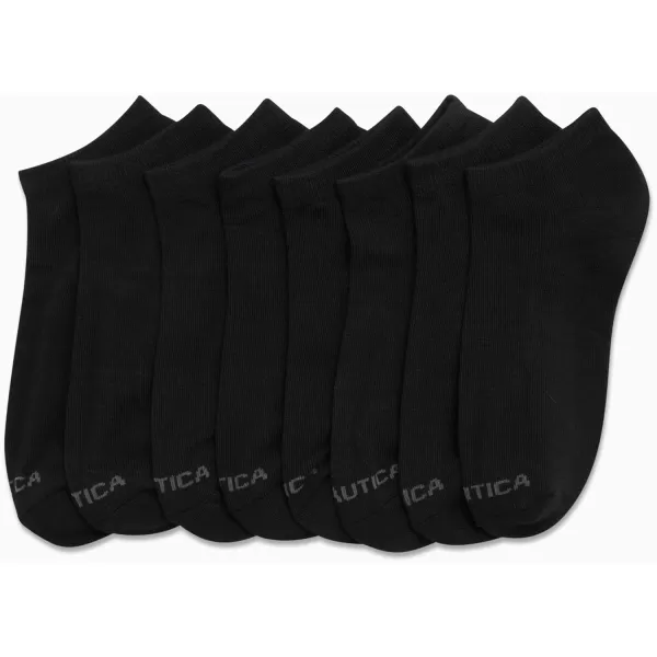Nautica Mens Athletic Socks  Cushioned Low Cut Socks 6 8 12 PackBlack