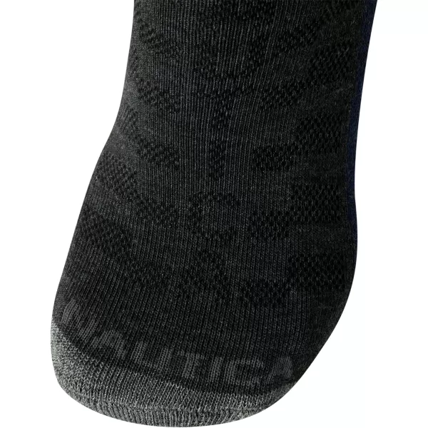 Nautica Mens Athletic Socks  Cushioned Low Cut Socks 6 8 12 PackBlackGrey