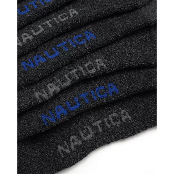 Nautica Mens Athletic Socks  Cushioned Low Cut Socks 6 8 12 PackClassic Black