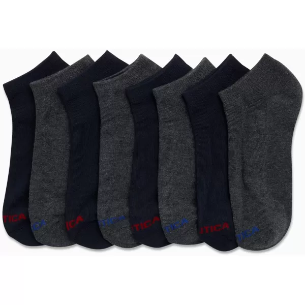 Nautica Mens Athletic Socks  Cushioned Low Cut Socks 6 8 12 PackNavyGray