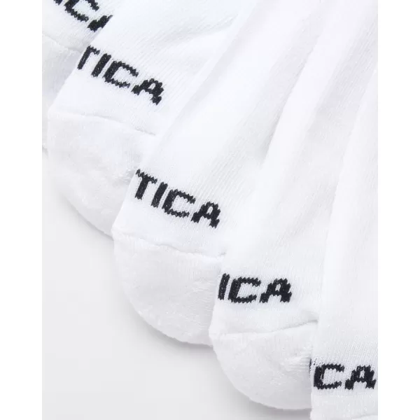 Nautica Mens Athletic Socks  Cushioned Low Cut Socks 6 8 12 PackWhite