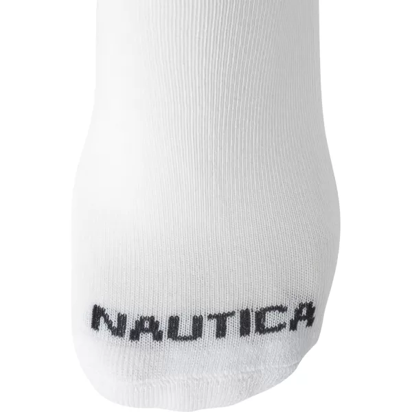 Nautica Mens Athletic Socks  Cushioned Low Cut Socks 6 8 12 PackWhite