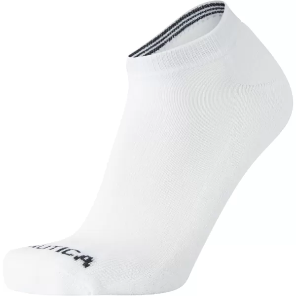 Nautica Mens Athletic Socks  Cushioned Low Cut Socks 6 8 12 PackWhite