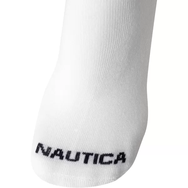 Nautica Mens Athletic Socks  Cushioned Low Cut Socks 8 PackWhite