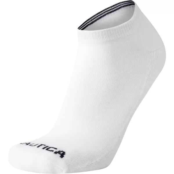 Nautica Mens Athletic Socks  Cushioned Low Cut Socks 8 PackWhite