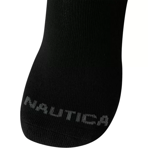 Nautica Mens Athletic Socks  Cushioned Quarter Cut Ankle Socks 8 PackBlack