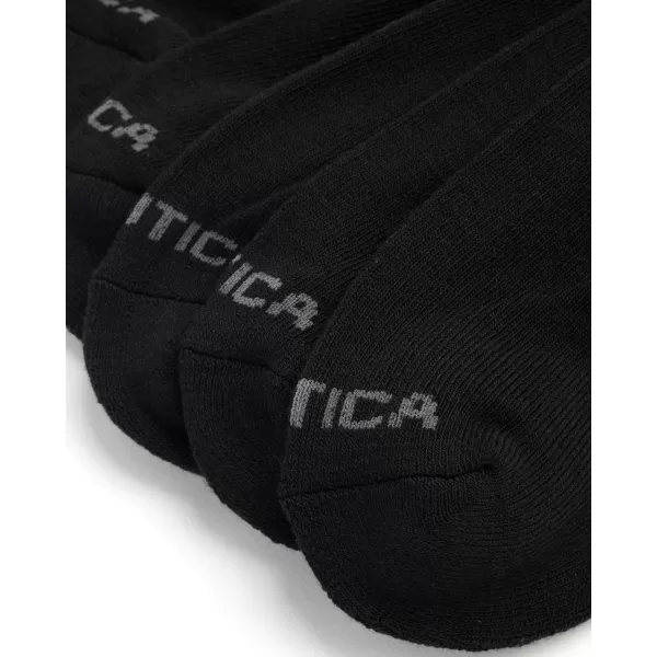 Nautica Mens Athletic Socks  Cushioned Quarter Cut Ankle Socks 8 PackBlack