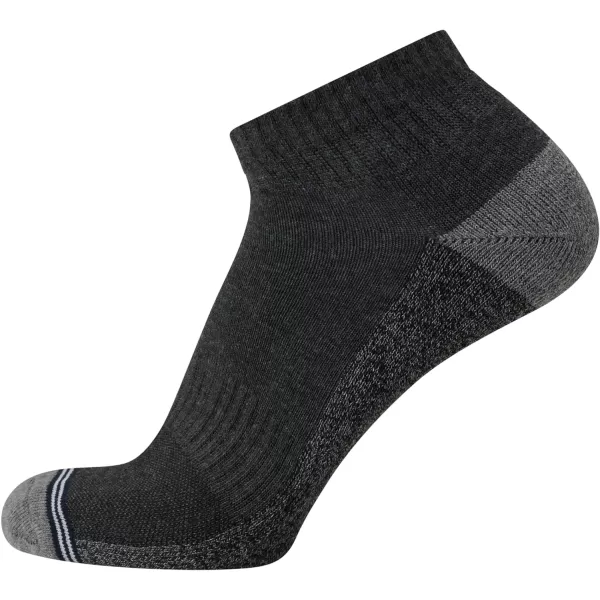 Nautica Mens Athletic Socks  Cushioned Quarter Cut Ankle Socks 8 PackGreay HeatherNavy