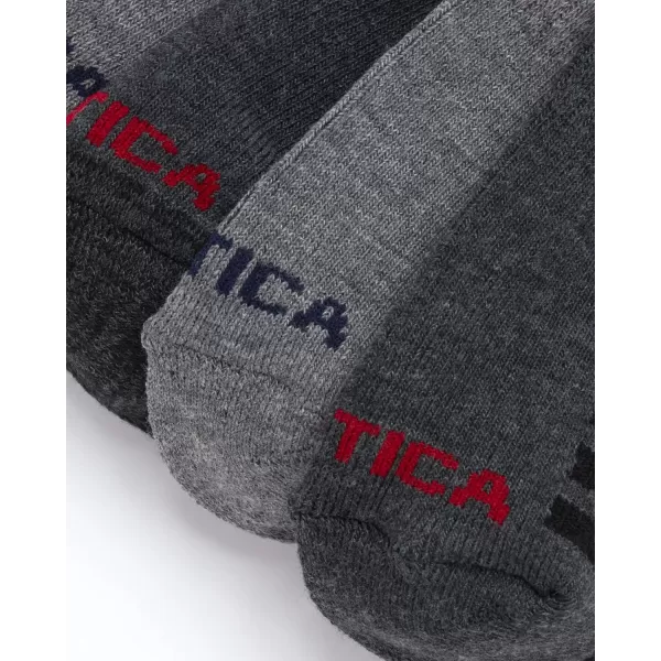 Nautica Mens Athletic Socks  Cushioned Quarter Cut Ankle Socks 8 PackGrey Assorted