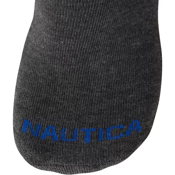 Nautica Mens Athletic Socks  Cushioned Quarter Cut Ankle Socks 8 PackNavyGrey