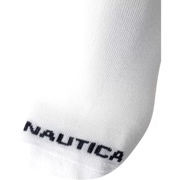 Nautica Mens Athletic Socks  Cushioned Quarter Cut Ankle Socks 8 PackWhite