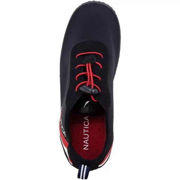 Nautica Mens Athletic Water Shoes  Aqua Socks Quick Dry  SliponElastic Lace Sandals  MarccWessonWessonblackRed