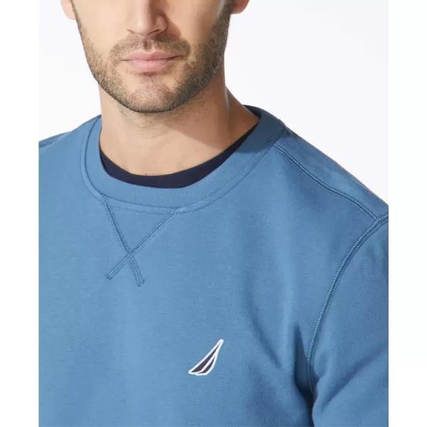 Nautica Mens Basic Crew Neck Fleece SweatshirtBlue Stern