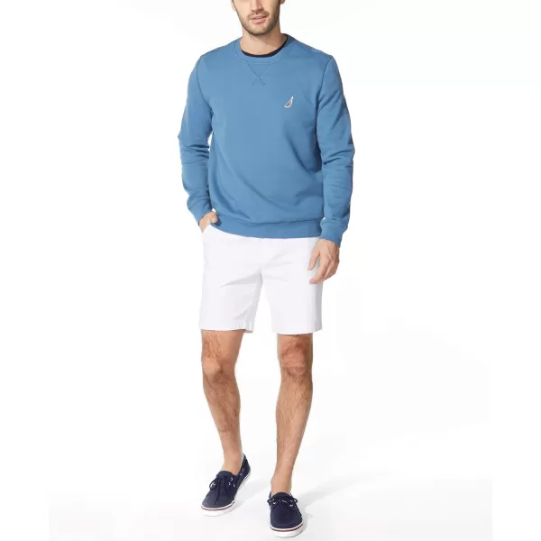 Nautica Mens Basic Crew Neck Fleece SweatshirtBlue Stern