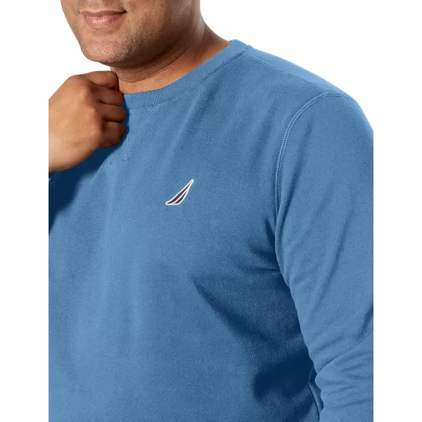 Nautica Mens Basic Crew Neck Fleece SweatshirtBlue Stern